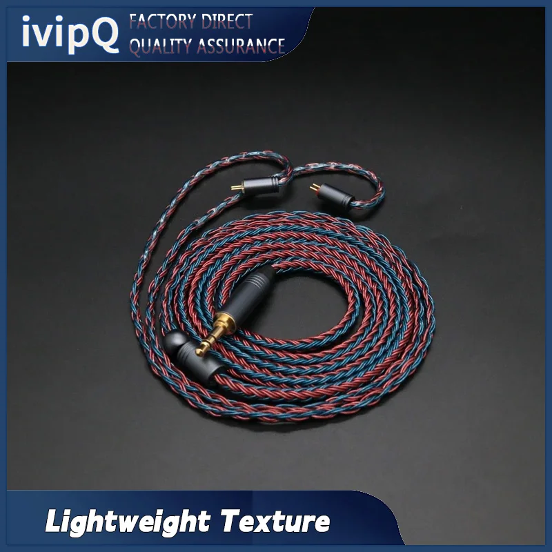 IvipQ 16-adriges Kopfhörer-Upgrade-Kabel aus Kupfer-Silber-Legierung, 2,5/3,5/4,4 mm Stecker, MMCX/2PIN 0,78/QDC für ST10/M1 Pro SENFER DT6/MT300 – Detail 7