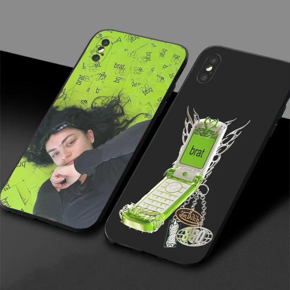 Singer B-BRAT C-Charli X-XCX Phone Case Phone Case for Samsung S24, 22,30, 20,10, 9,Note20 Ultra、Lite、Ultra、5G、Plus、FE