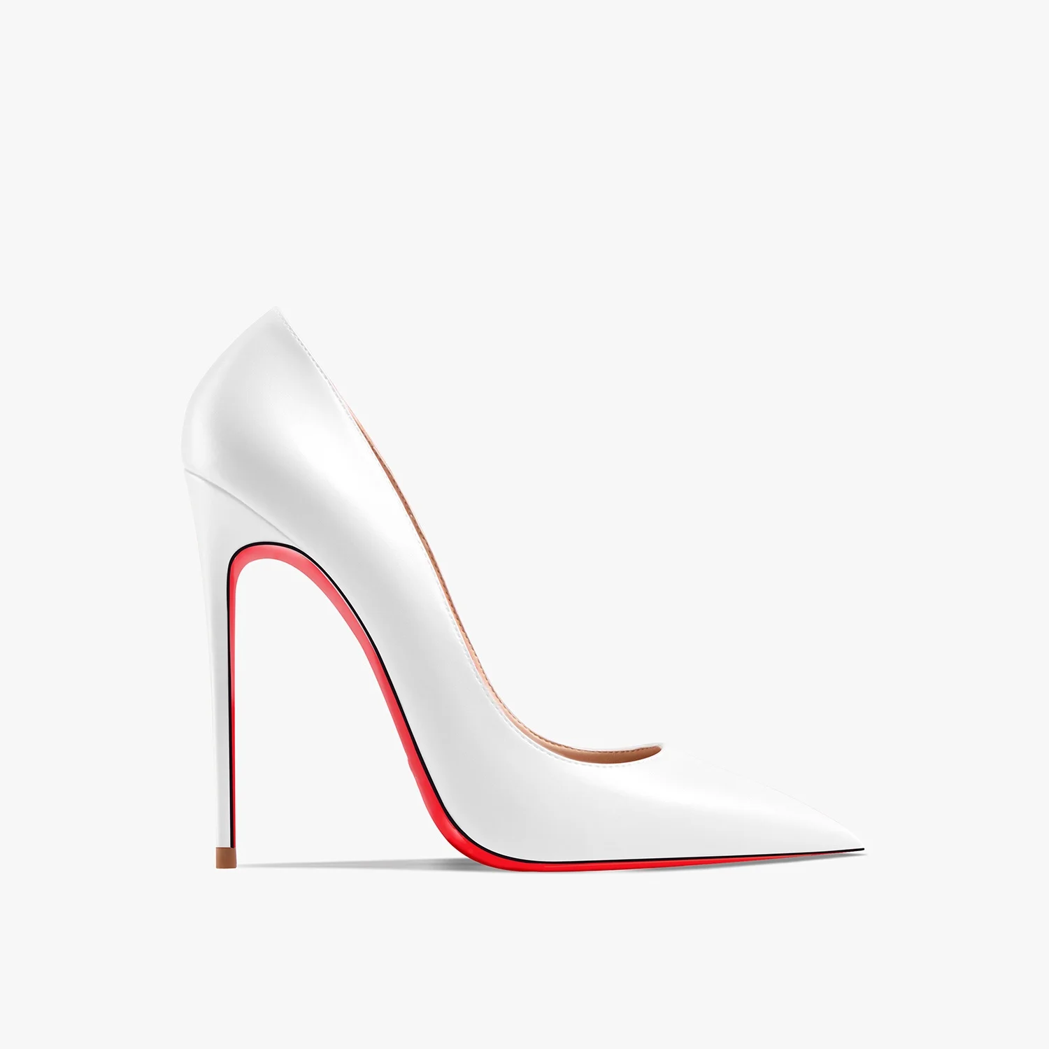 Nieuwe dames rode glanzende onderkant hoge hakken luxe puntige neus pompen 12 cm sexy matte feest trouwschoenen elegante vrouw hakken
