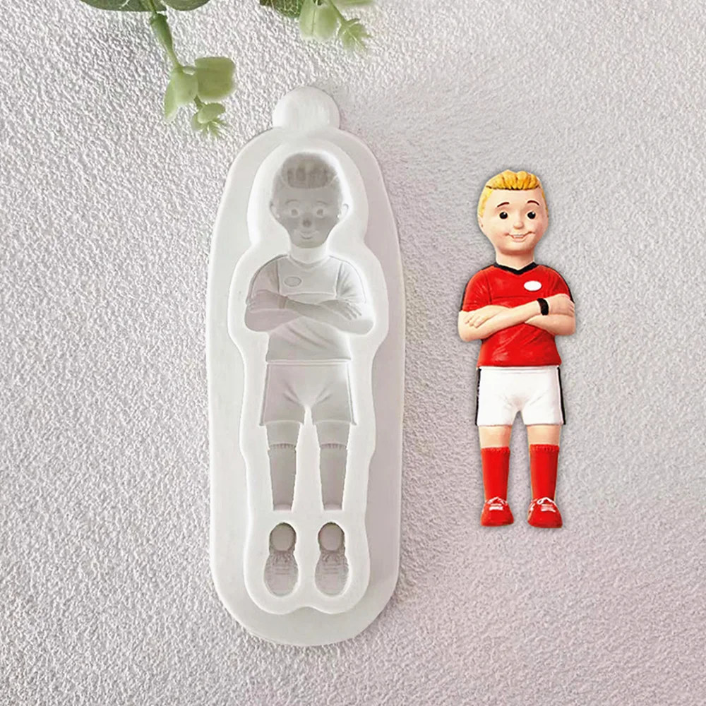 New Football Players Silicone Cake Mold Sneakers Fondant Moulds DIY Clay Cupcake Candy Chocolate Decoration Resin Baking Tools