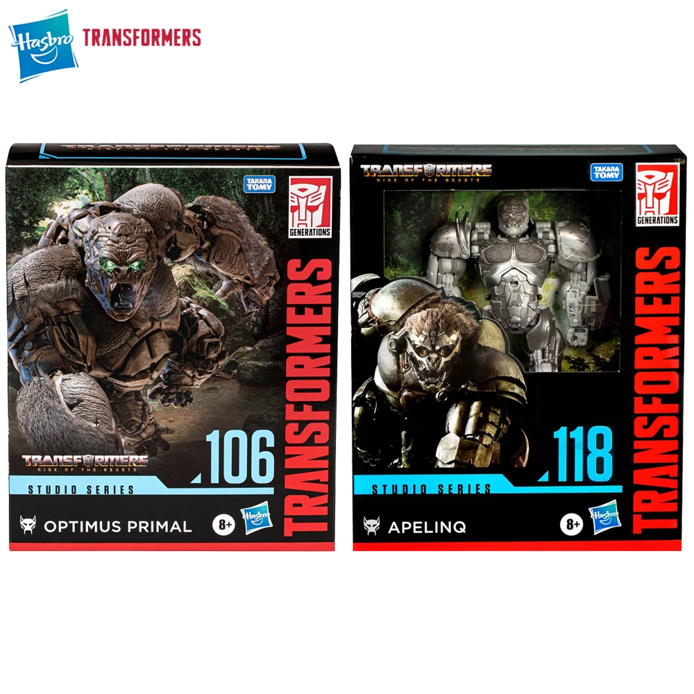 

[In-Stock] Hasbro Transformers Studio Series Optimus Primal & Apelinq Nice 21.6cm Leader Class Action Movie Figure Model Toys