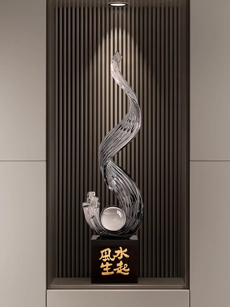 Wind Water Rising Vertically,Floor Decorations,Sculpture Luxury Living Room Entrance,TV Cabinet,Office Desktop Decoration,Gifts