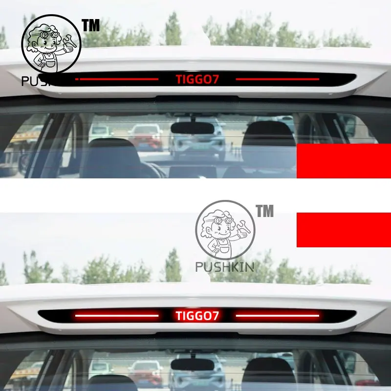 For Chery TIGGO 7 Pro max 2025 Decals High Mounted Stop Brake Lamp Light Car Styling Rear Fog Lamp Sticker Accessories
