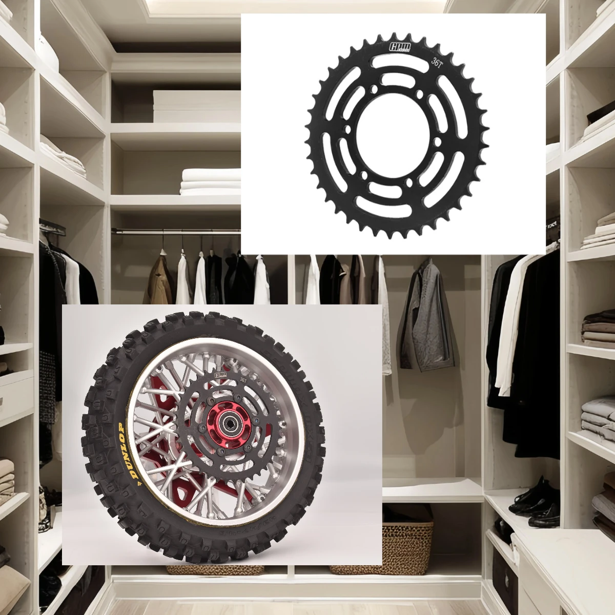 GPM LOSI 1/4 Promoto MX SM Motorcycle LOS-2272. LOS-2310  Carbon Steel Hub Chain Sprocket