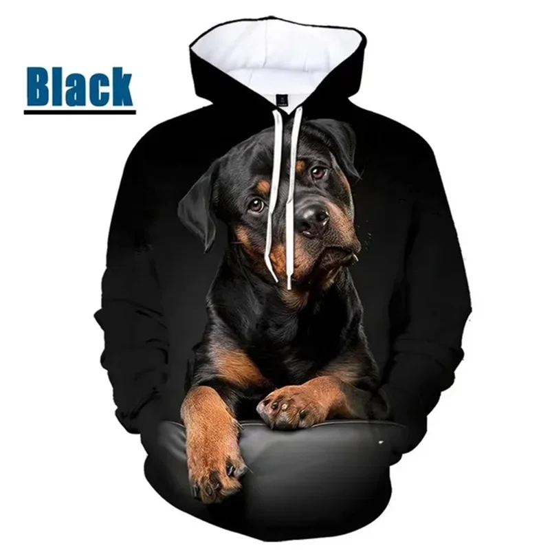 New 3D Rottweile Printed Pop Hoodies For Men Dog Lovina Graphic Sports Sweat-shirts Kid Fashion Streetwear Pullovers Cool Hoodie