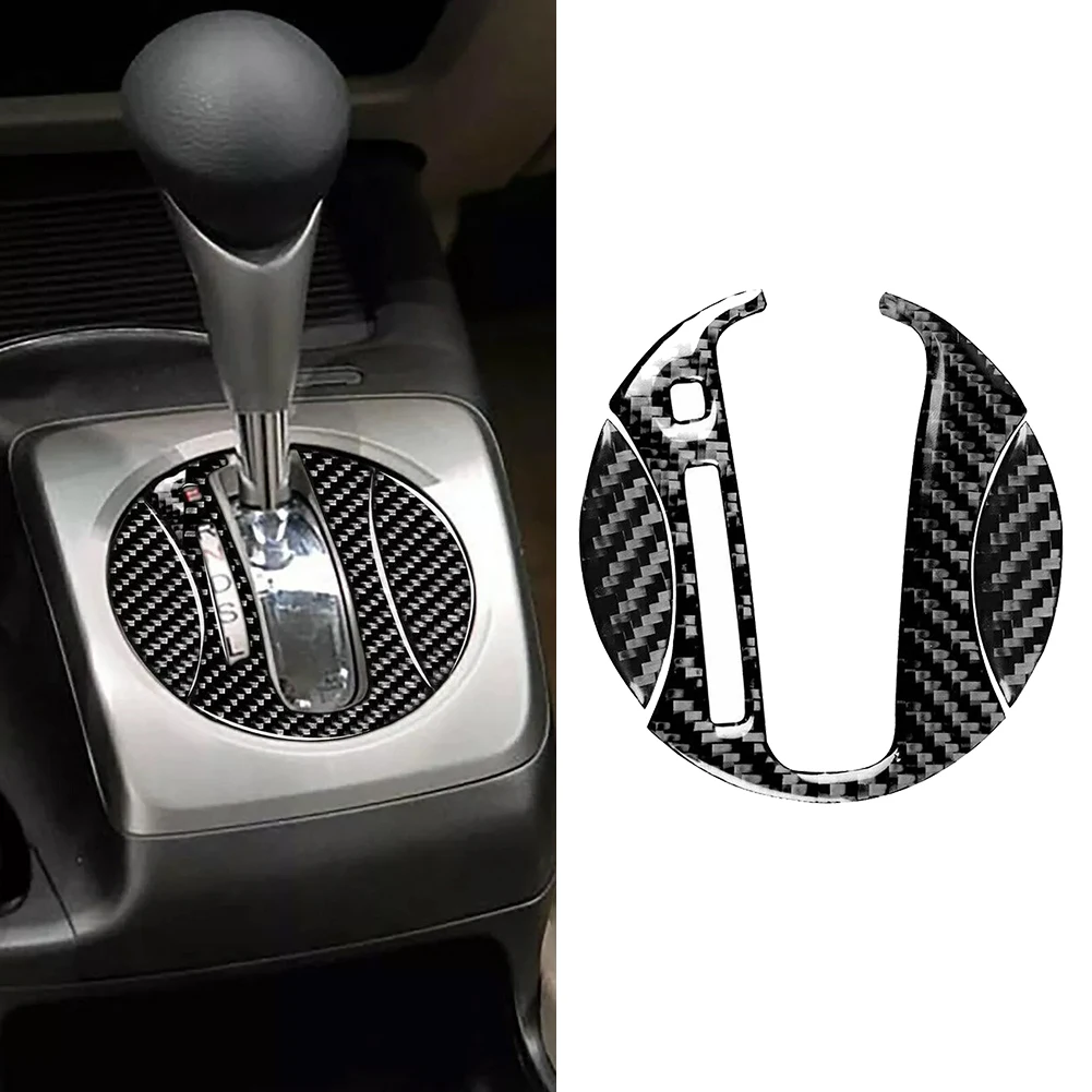 Automatic Gear Shift Cover Carbon Fiber Trim Car Decoration Fashionable Design Left Hand Drive Scratch-resistant