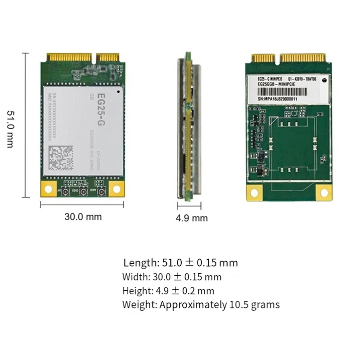 EG25-G LTE Cat4 MINI PCIE Global Modem Without SIM Card Slot EG25GGB-256- for EC25-E EC25-EU EC25-AU Module