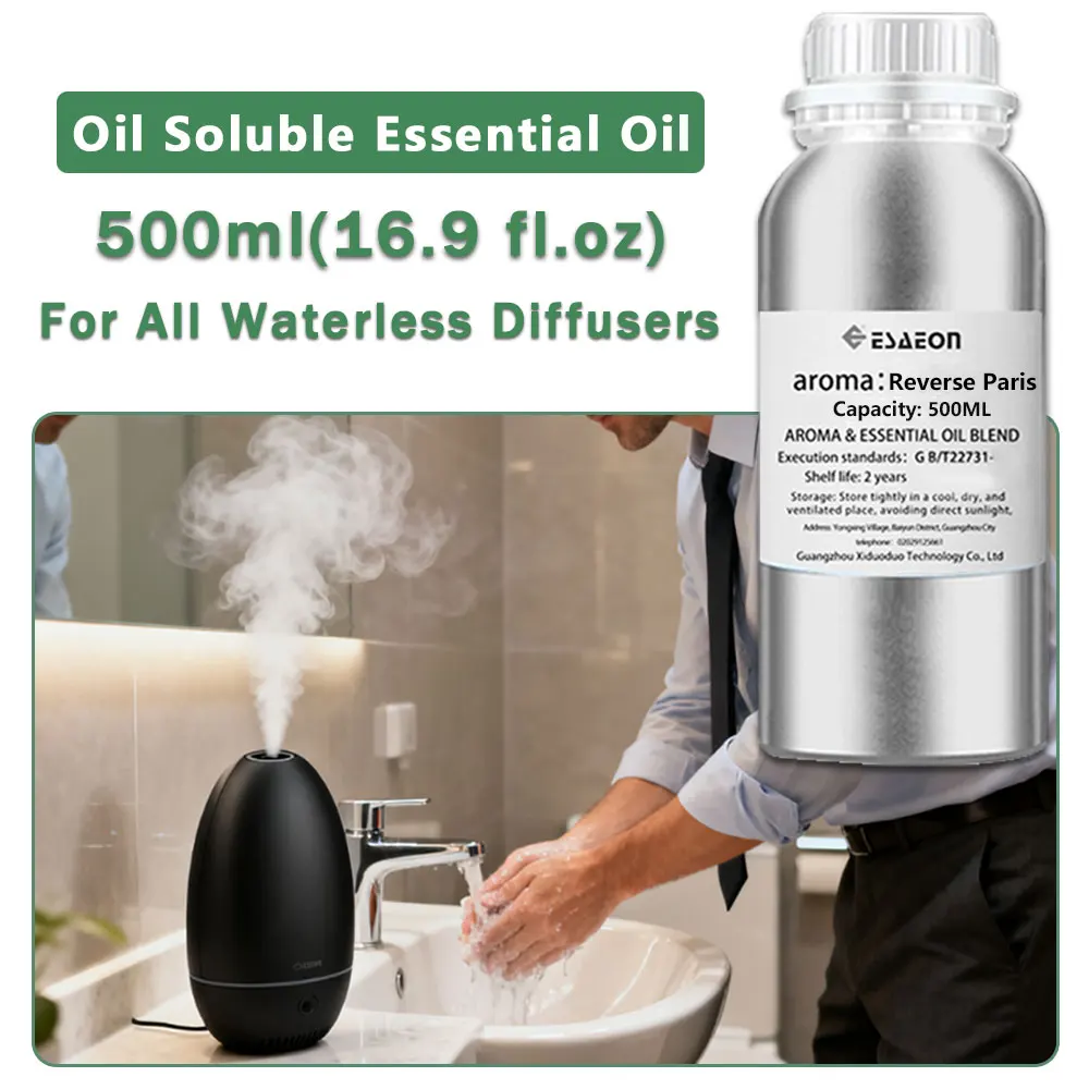 ESAEON Compatible With All Waterless Fragrance Oil Diffusers - For Aromatherapy Machines, Reverse Paris - 500ML (16.9 fl.oz)