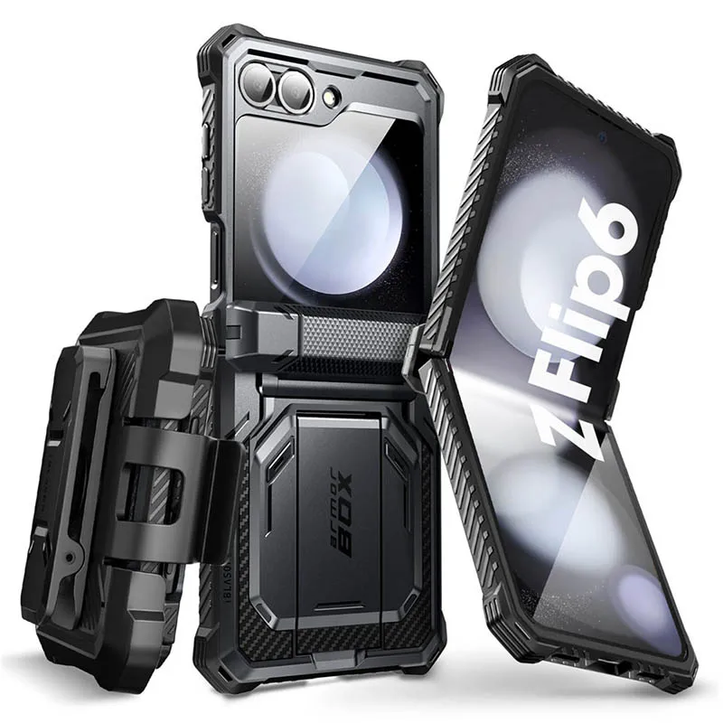 I-BLASON For Samsung Galaxy Z Flip 6/5 Case Armorbox Full-Body Military Protection Phone Case with Built-in Screen Protector