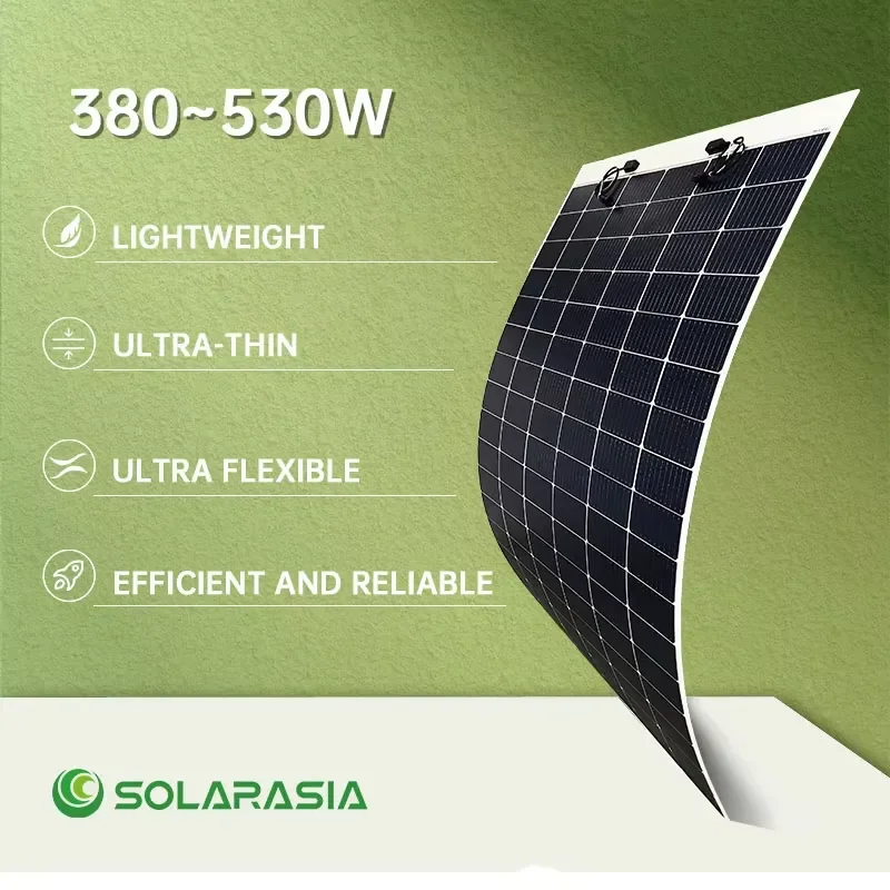 TUV CE 520W ETFE Flexible Solar Panel Slim Film Design For Low Power Electronics Outdoor Monitoring And Small Device Charging