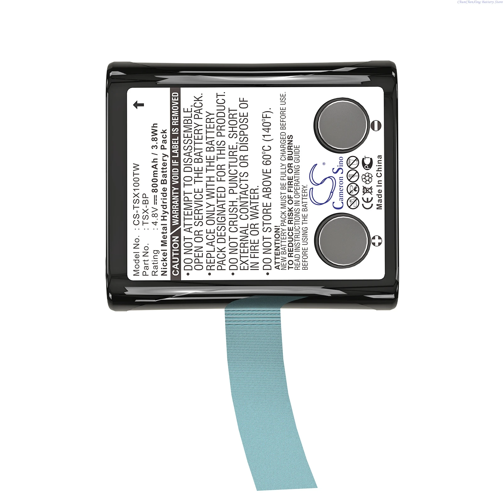 Replacement 4.8V 800mAh  Two-Way Radio Battery TSX-BP for TriSquare TSX100 TSX300
