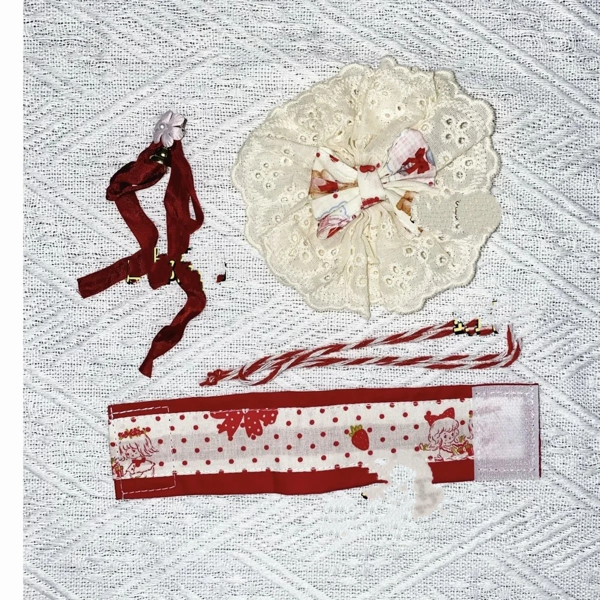 

BJD doll clothes suitable for 1/4 size Cute Pink Sweet kimono clothes suit doll accessories (5 points)