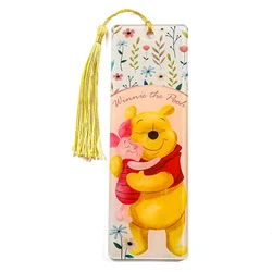 Winnie The Pooh Acrylic Bookmark Cartoon Tassels Bookmark Reading Stationery Supplies Cute Notebook Journal Page Mark Gifts