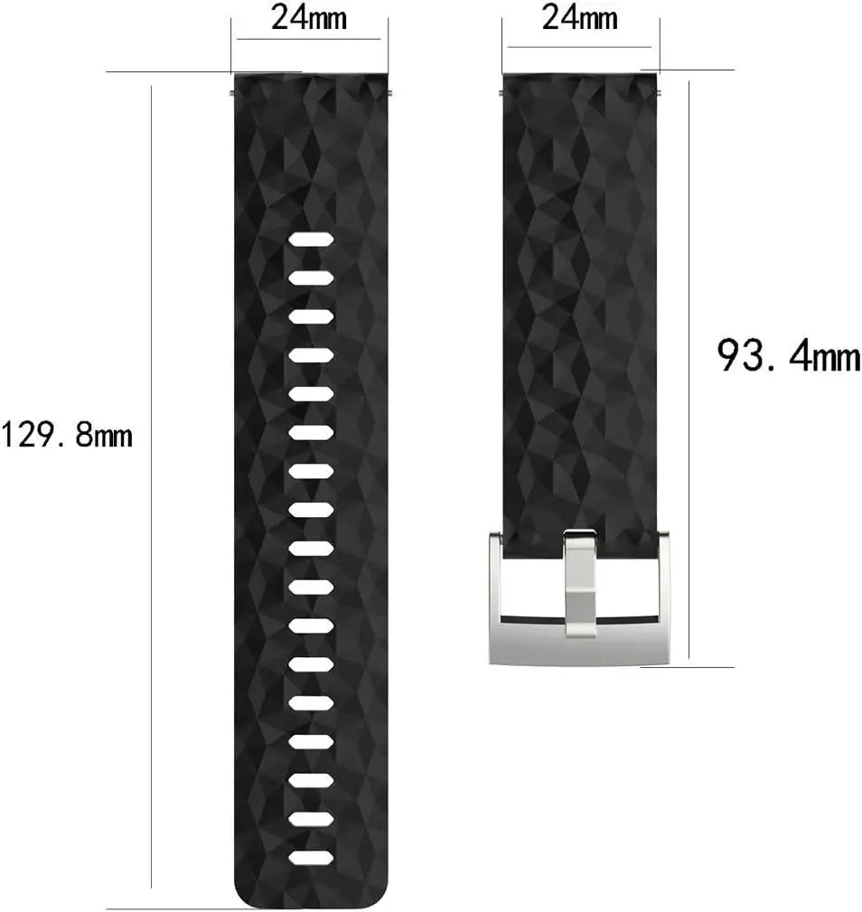 24mm Rubber Silicone Strap Replacement Watch Band For Suunto 7 D5 Wristband For Suunto 9 Spartan Sport Wrist HR Baro Bracelet