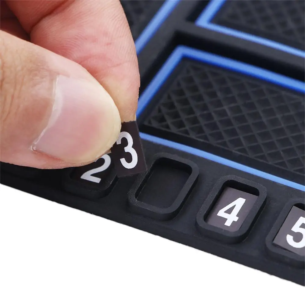 Car Anti-skid Pad Temporary Parking 4-in-1 Anti-Slip Mat Non-Slip Phone Pad Auto Phone Holder Sticky Car Parking Number Card