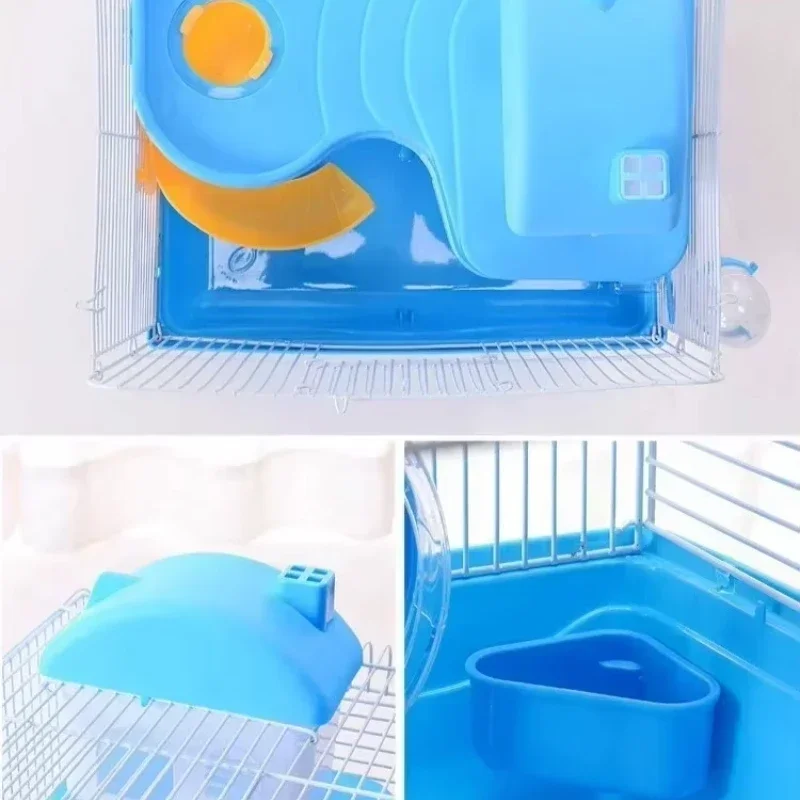 Small Castle Hamster Cage Exterior Pet Cage Portable Cage Double Layer Hamster Golden Bear Big Castle Cage view 5