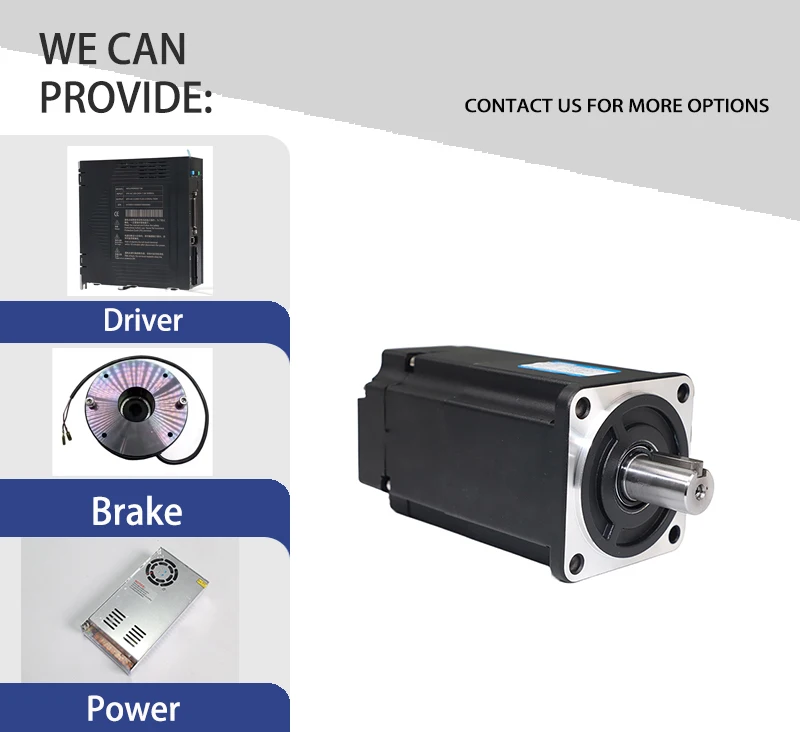 ราคาโรงงาน มอเตอร์เซอร์โวเฟสเดียว 750 วัตต์ 2.4 นิวตันเมตร 3000 รอบต่อนาที พร้อมชุดไดรเวอร์ สำหรับเครื่องกัดซีเอ็นซี แรงดันไฟฟ้ากระแสสลับ 220 โวลต์