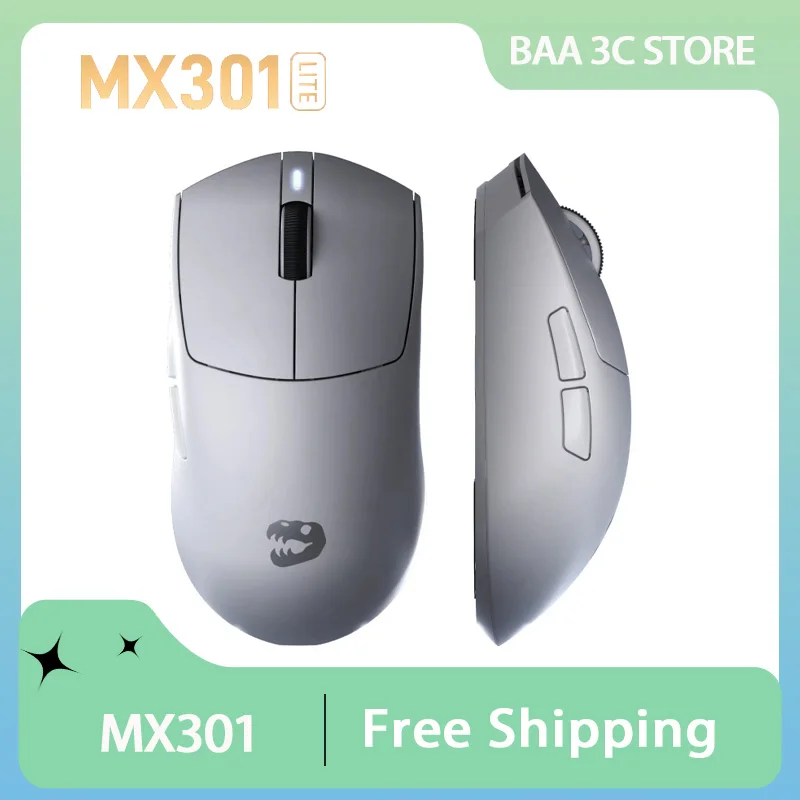 

Беспроводная мышь Mloong Planet MX301, трехрежимная, легкая, скорость возврата 1000 Гц, низкая задержка, длительный срок службы батареи, Fps, мышь для киберспорта