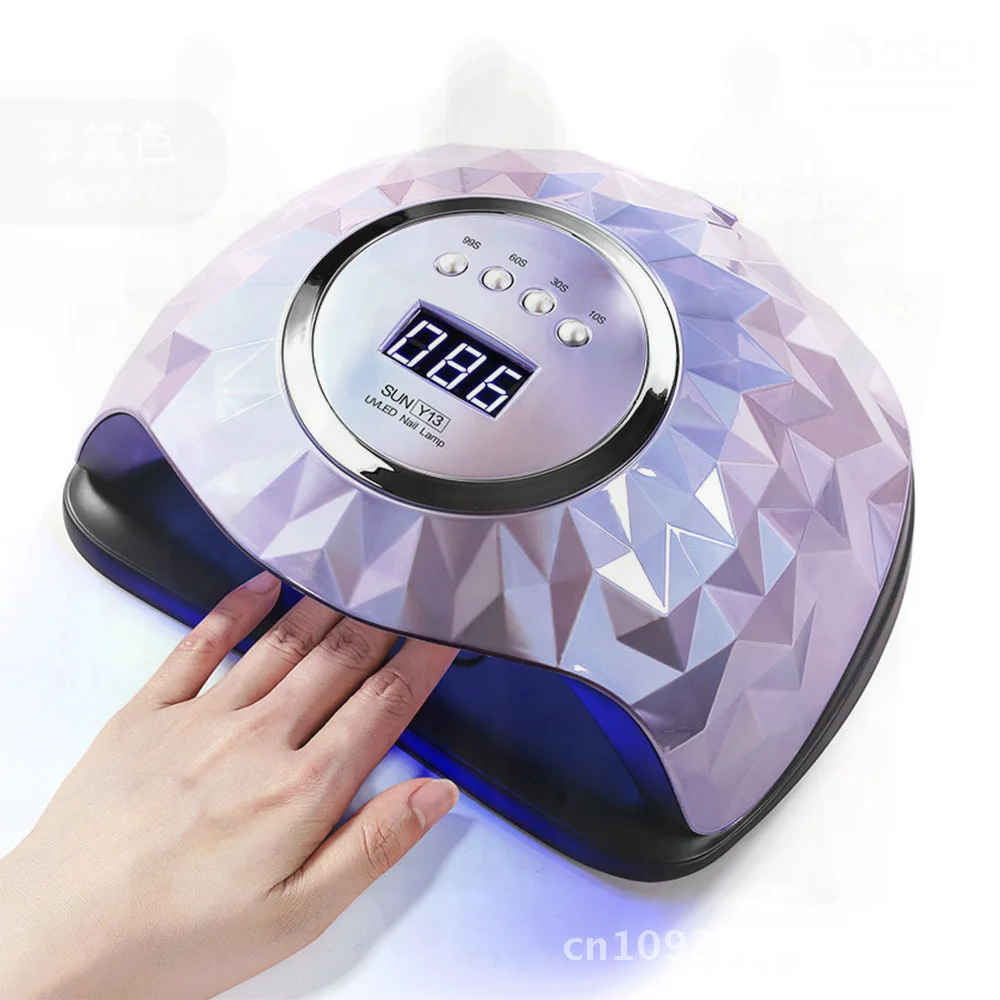 Y13 268W High-Power Nail Lamp UV/LED Double Light Source with 60 Lamp Beads Hand Baking Lamp for Nail Art Therapy