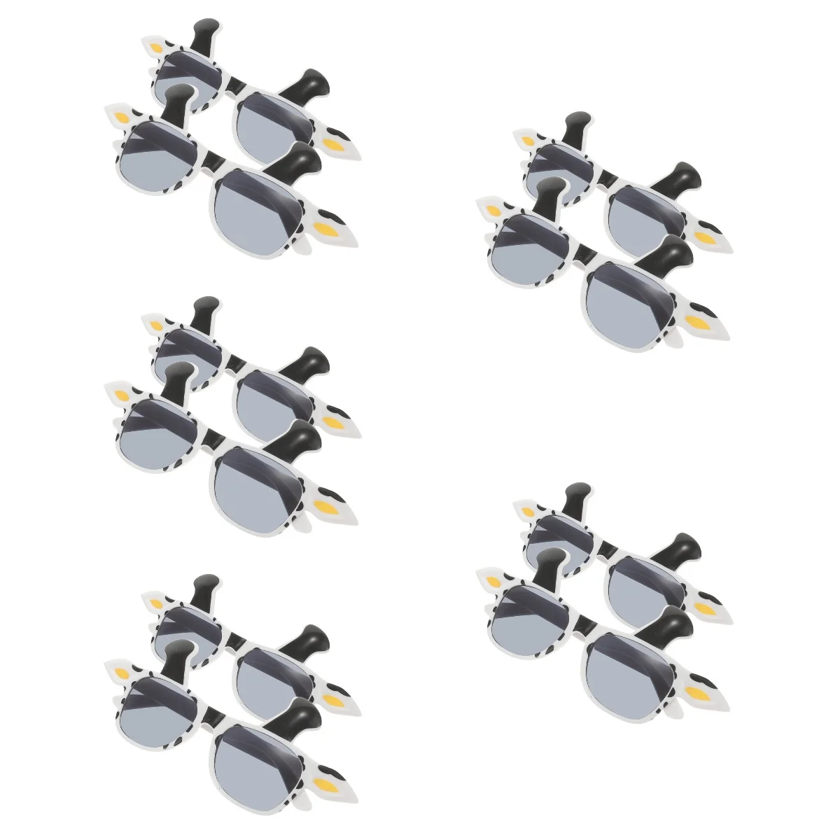 

5pcs 5 Count Cartoon Eyeglasses Animal Party Decorations Cow Cosplay Sunglasses Costume Accessory Prop