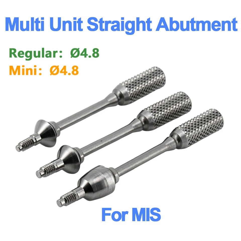 10Pcs Dental Implant Multi Unit Straight Abutment Compatible MIS Seven Standard Mini D4.8 Titanium Screw-Retained Restorations