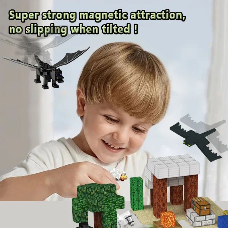 Magnet World Building Blocks Cube Zabawki dla dzieci Prezenty Zestawy klocków magnetycznych DIY Cegły tematyczne Zabawki w wieku 6+ Dzieci na prezenty świąteczne