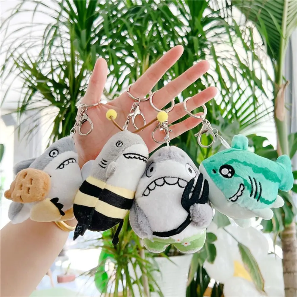 

Cartoon Shark Doll Keychain Creative Plush Doll Cute School Bag Keychain Toy Key Pendant Men Women