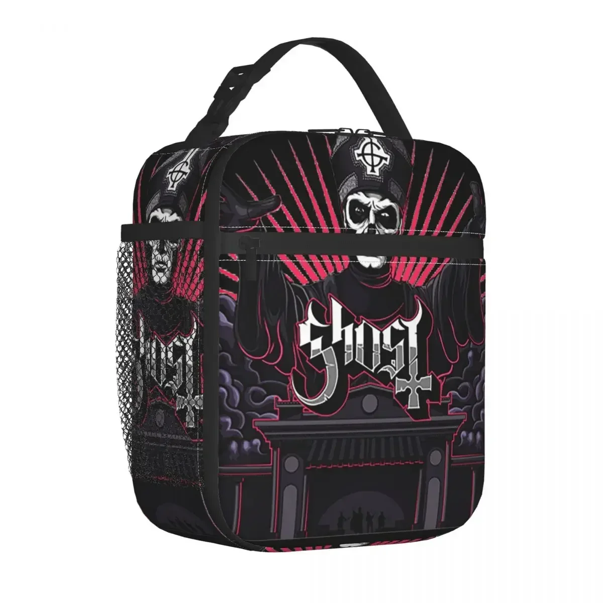 Ghoooooost Insulated Lunch Bag Portable Ghost B.C. Rock Band Lunch Container Thermal Bag Tote Lunch Box Office Outdoor Food Bag