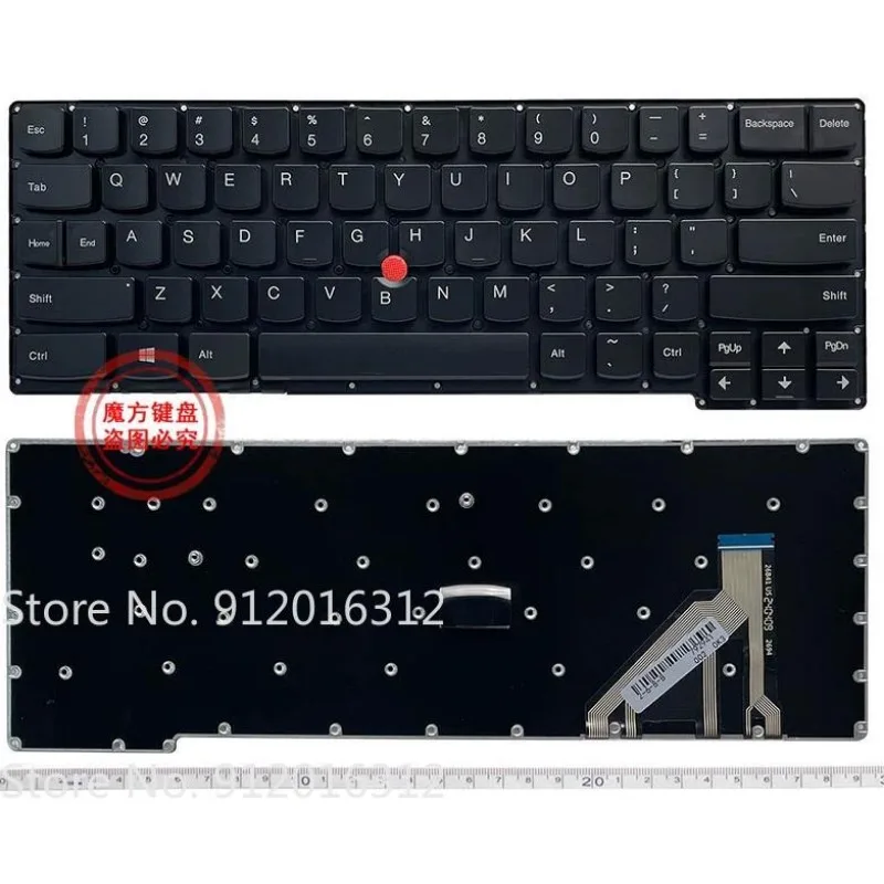 Nuevo Teclado Americano para Portátil IBM LENOVO X1 Carbon 2ND/X1 Carbon X1C/X1 Carbon NX1C 2014, Negro, Sin Retroiluminación