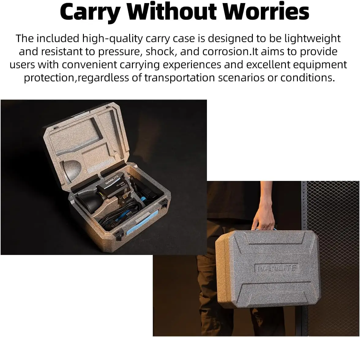 FC-60B 78W LED Video Light 2700K-6500K Continuous Output APP Control AC/DC Power Support Bowens Mount Studio