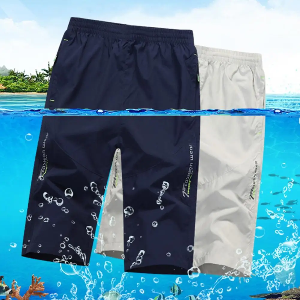 Men Shorts Summer Pants Bottoms Drawstring Popular Slim Quick Dry Pants Breathable Multi Pockets Cargo Pants