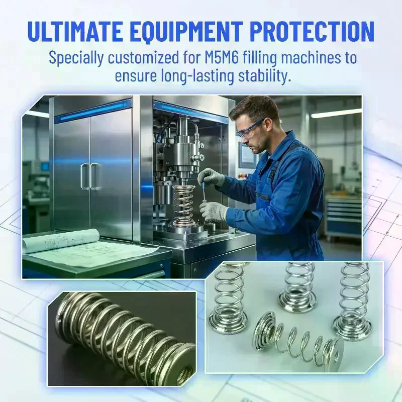 4Pcs Vibration Damping Shock Absorbing Strong Steel Spring M5/M6 Thread Filling Machine Dispenser Accessories