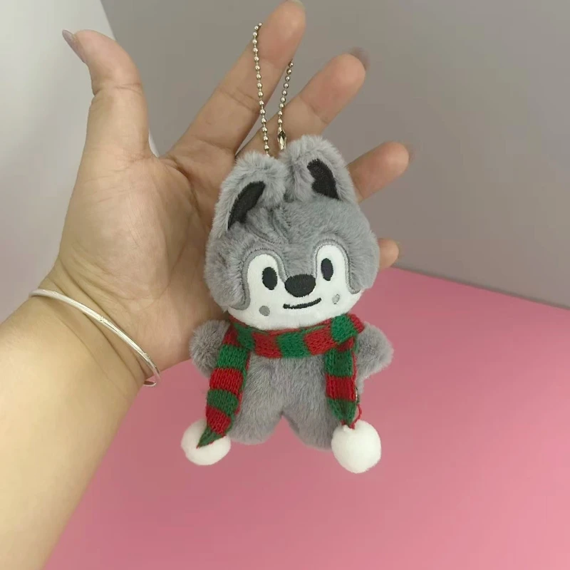 SKZOO 봉제 인형 만화 키체인 스트레이 키즈 FM 위크 봉제 인형 펜던트 미니 백팩 액세서리 어린이 선물