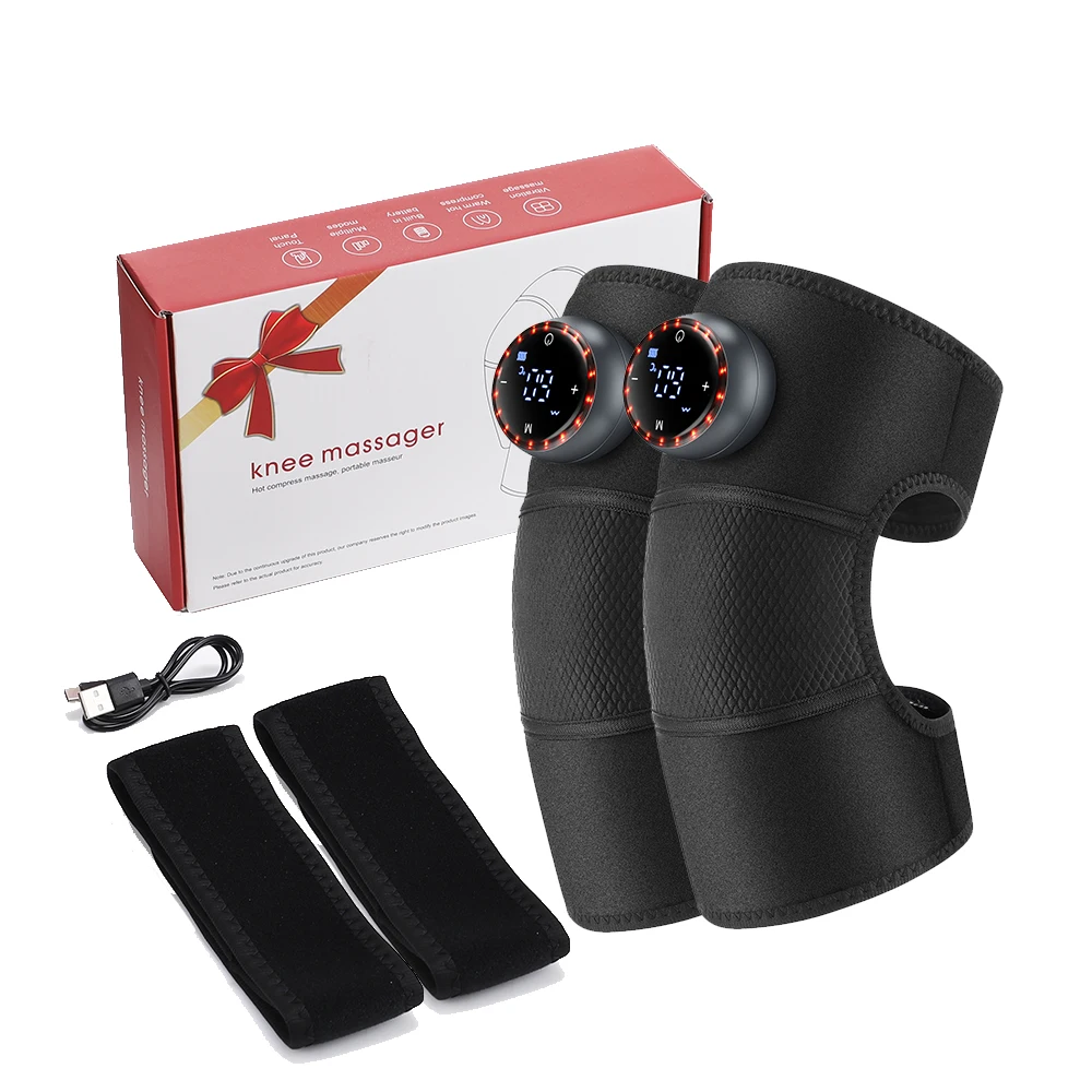 

1/2 шт. Массажер 3-в-1 для коленей, плеч и локтей с 5 режимами нагрева и вибрации, беспроводной массажный пояс для дома, греющий пояс для расслабления мышц