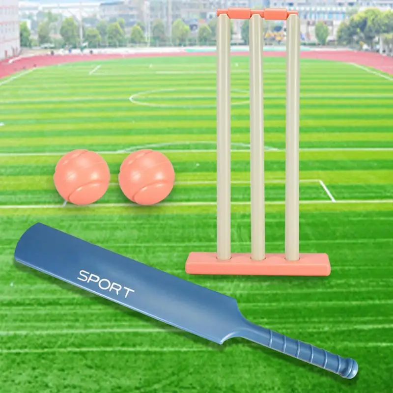 Multifunctional Kids Cricket Set Outdoor Playing Cricket Bat Stump Parent Child Interactive Sports Game For Backyard