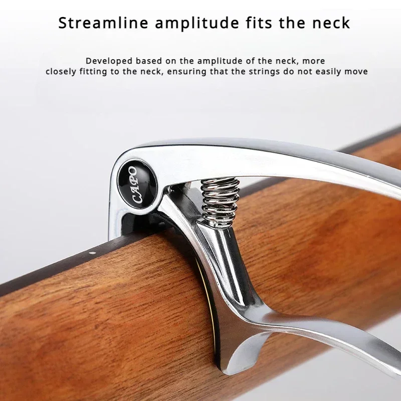1PC Metal Guitar Capo with Pick Holder Quick Change Clip for Acoustic Electric Guitar Bass Ukulele