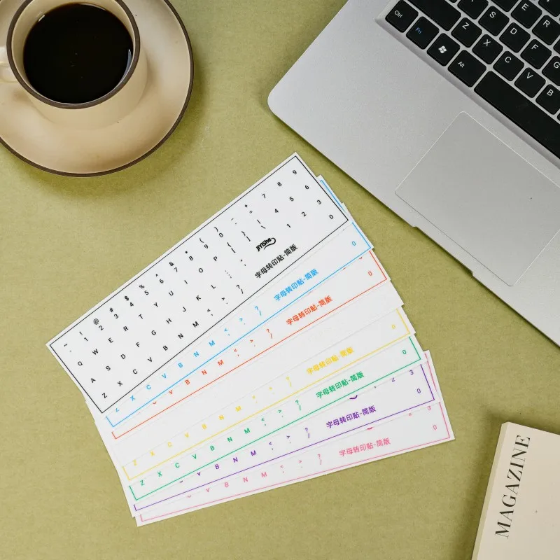 

26 English Alphanumeric Transfer Stickers. Comes with Tweezers. Keyboard Stickers for Desktop Computers and Laptops, Universal Side-Engraved Stickers for Repairing Worn Paint
