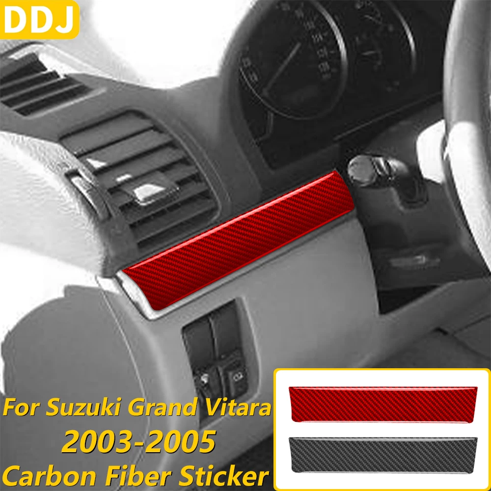 For Suzuki Grand Vitara 2003-2005 Carbon Fiber Driver's Side Instrument Dashboard Panel Cover Decorative Car Accessories Sticker