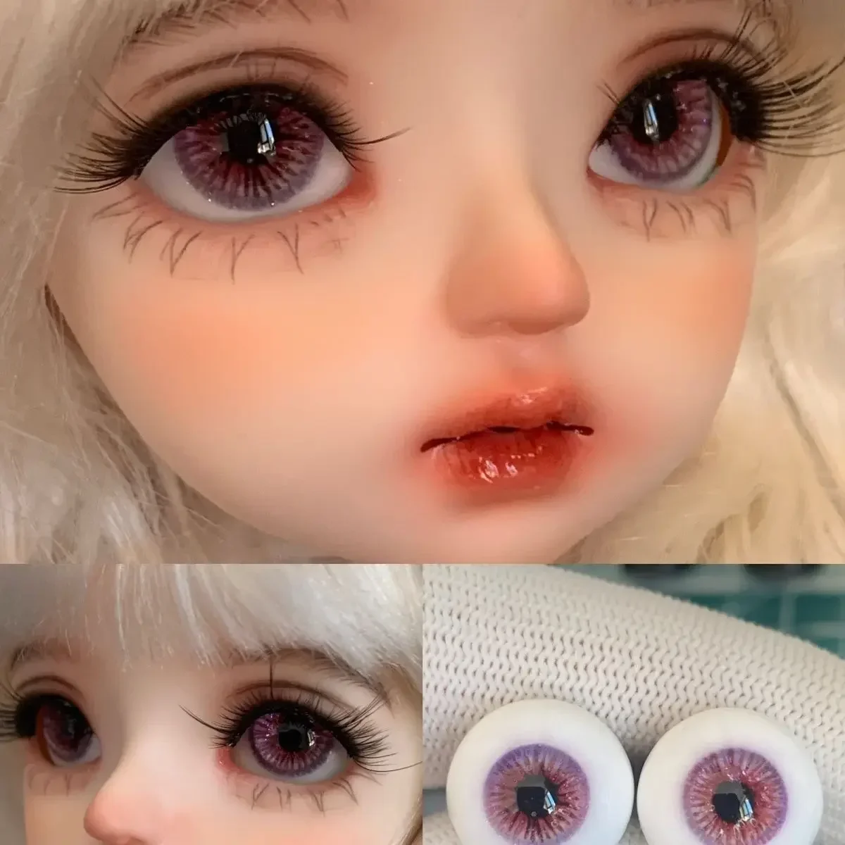 Plaster Eyeball Doll Eyes 12/14/16/18mm for Bjd Doll  Diy Girl Toys Dress Up Human Realistic Stereoscopic Doll Accessories