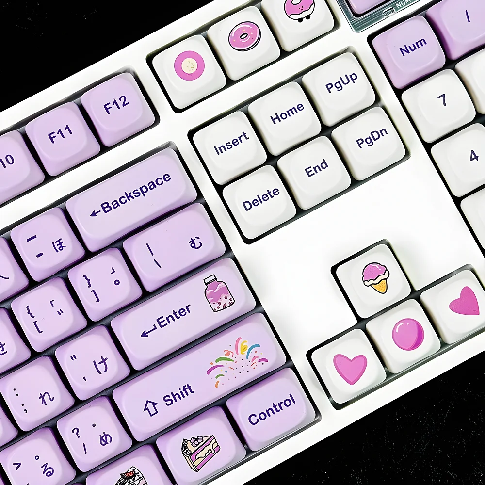 

Taro Bobo MOA Keycap Set PBT 125 Keys Japanese Keycaps for MX Switch HI75 HI8 68 F99 104 64 Wooting Mechanical Keyboards