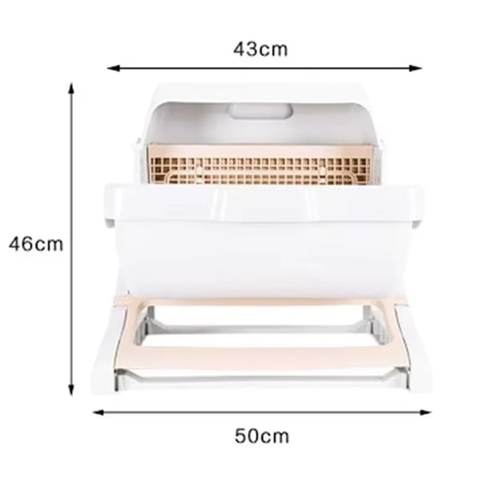 Cat Litter Box Sandbox Tray Filler For Cats Toilet Self-Cleaning Dustbin With Absorbent Crystal Garbage Sanitation