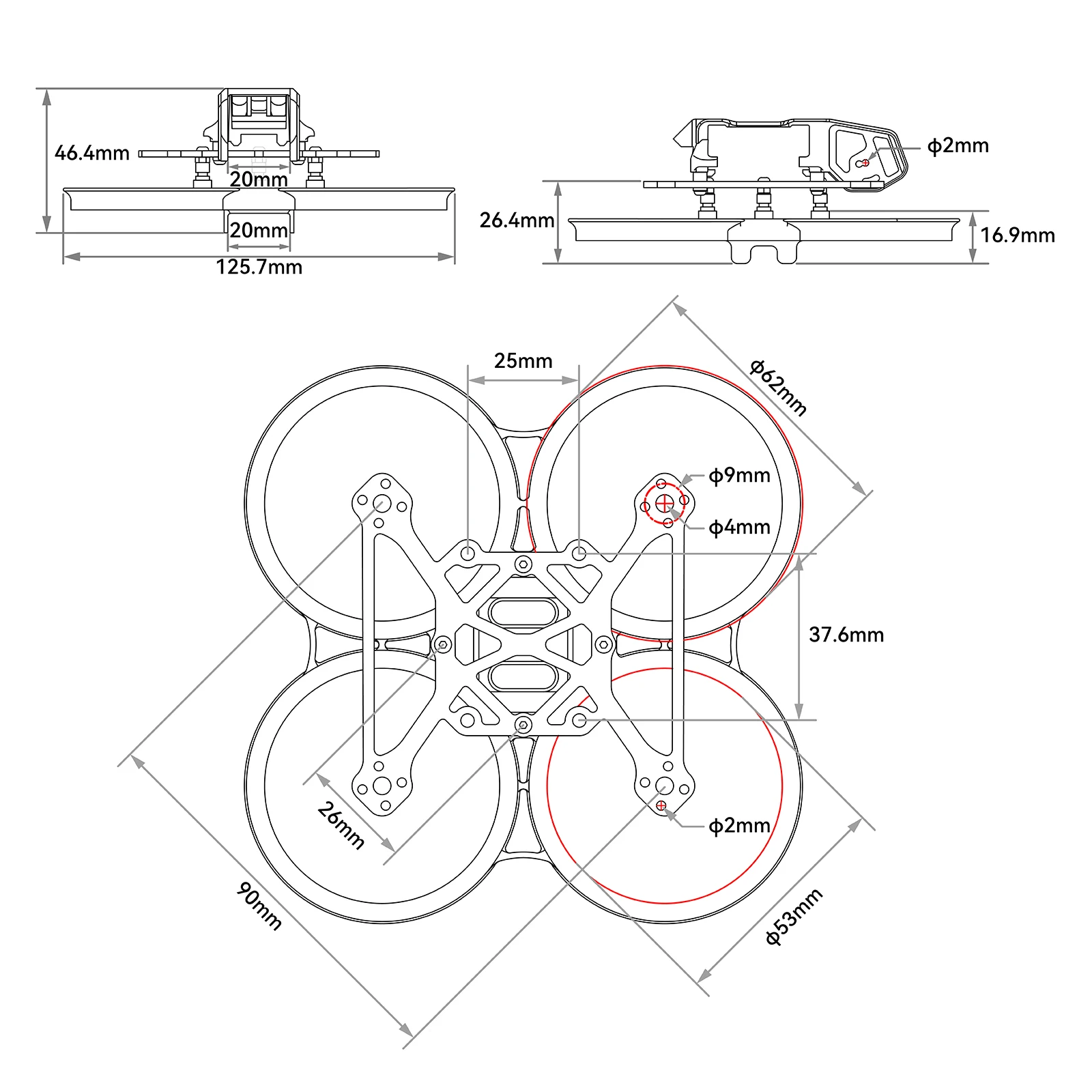 BETAFPV passo20 Brushless Whoop Frame