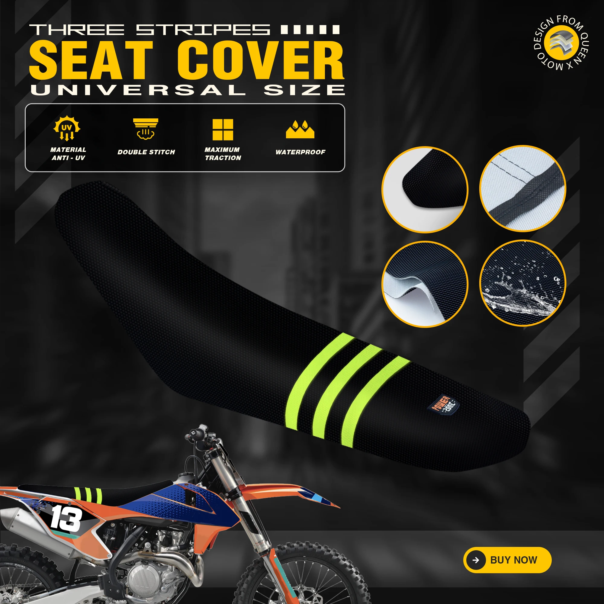 Motorcycle Seat Cushion Waterproof  Cover For  KTM Husqvarna YAMAHA KAWASAKI SUZUKI HONDA SXF KXF CRF YZF WR TC TE Dirt Bike