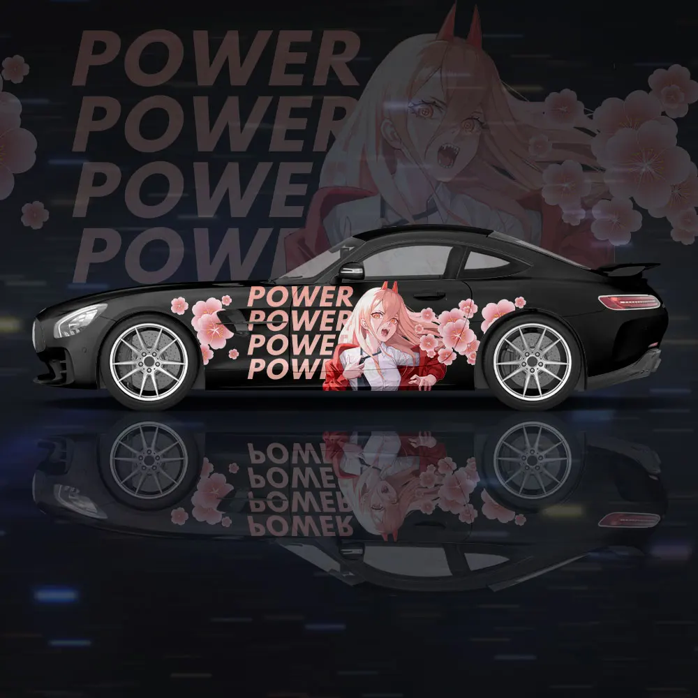 Makima Anime girl 2pcs Car Sticker for Universal Car Decal Car Sticker Univers Car Stickers Chainsaw Man Car Side Body Decal