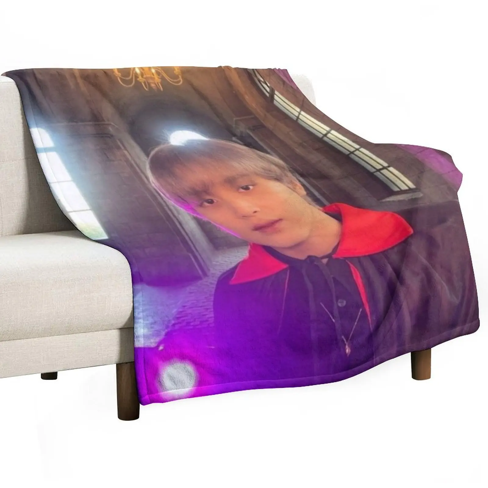 

vampire haechan Throw Blanket Flannel Fabric Fashion Sofas Blankets For Sofas Blankets