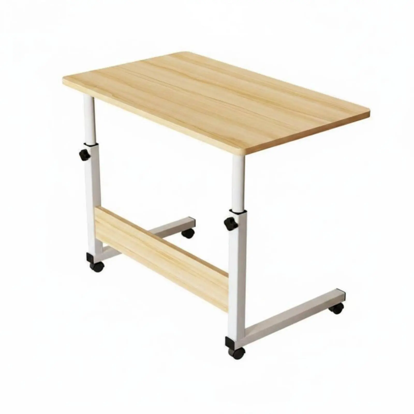 

C-Shaped Rolling Cart Mobile Design Side Table Multi-Purpose 2-Tier Storage for Students, Living Room, Small Spaces, Home Office