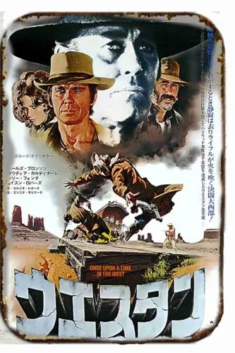 

Once Upon A Time In the West Tin Sign 8x12 Vintage Retro Art In Japanese