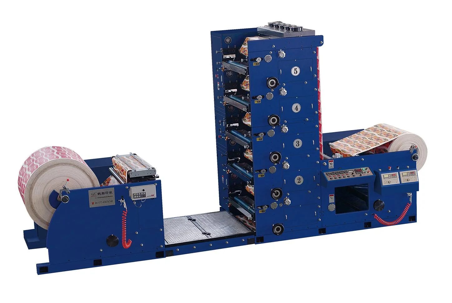RY650-5B High Speed Cardboard Die Cutting Rolls Flexo Printing Machine For Multifunction
