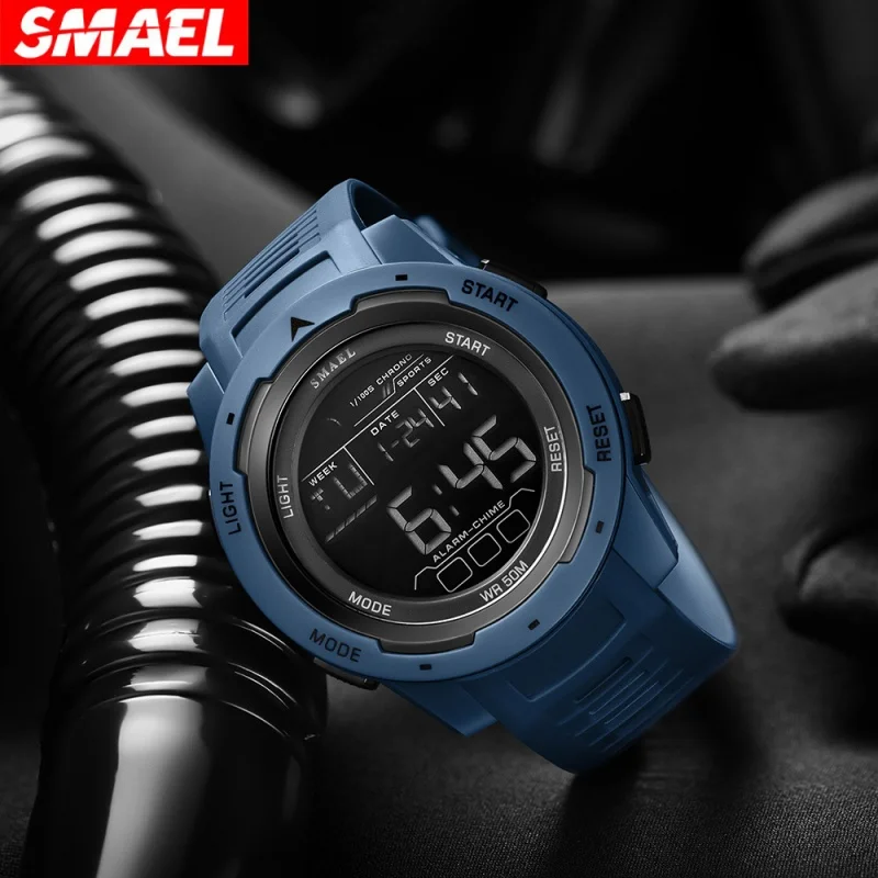 SMAEL 8105 Men's Electronic Watch LED Luminous Shockproof Outdoor Sports Waterproof Multifunctional Calendar Men Digital Watches