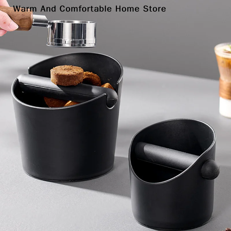 Shock-Absorbent Coffee Knock Box Anti-slip Espresso Dump Bin For Coffee Grounds with Removable Knock Bar Coffee Grind Waste Bin